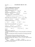 ĐỀ KIỂM TRATOÁN 8