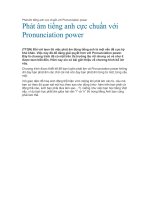 Phát âm tiếng anh cực chuẩn với Pronunciation power