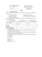 ĐỀ KT 1 TIÊT SỐ 1 HK II