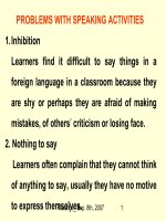 Teaching speaking skill