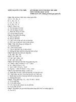 Đề thi hóa 10-CB-HK2