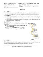 Đề KT học kỳ 1 Tin học 6