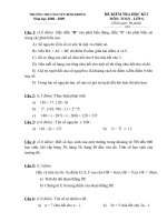 Đề thi học kì Khối 6,7 (NBK)