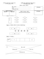 Đề thi lần I Môn toán