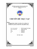 MARKETING TRỰC TUYẾN CỦA CÔNG TY TNHH DU LỊCH & THƯƠNG MẠI BỐN MÙA