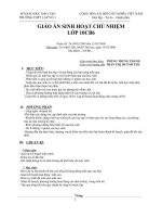 GIÁO ÁN CHỦ NHIỆM  LỚP 10CB6