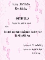 tình hình phát triển nuôi cấy mô TBTV ở VN