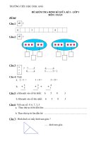 Kiểm Tra giữa học kỳ một (các môn).