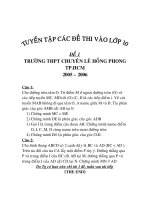 tuyen tap cac de thi vao lop 10 truong chuyen