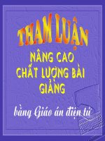 THAM LUẬN NÂNG CAO CHAT LƯỢNG BẰNG BÀI GIẢNG ĐIỆN TỬ