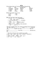 Đề thi Anh Khối 4 (01)