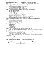 Đề kiểm tra Vật lí 7