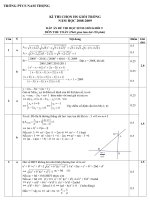 Đáp án thi HSG Toán 9