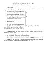 Đề kiểm tra cuối năm GDCD lớp 6