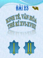 Bai23:Kinh tế tk XVI - XVIII