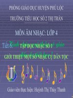 Tập đọc nhạc - Giới thiệu một số nhạc cụ dân tộc