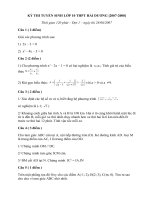 3 ĐỀ  TUYỂN SINH LỚP 10 THPT HẢI DƯƠNG, HẢI PHÒNG.