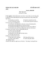 Đề KSCL Ngữ văn 9