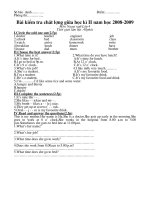 Đê thi GK2 Ngoại Ngũ lop 4