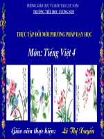 Luyên t]f và câu MRVT Cái đep ( tiếp)