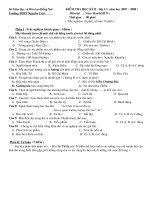 Đề thi HK II ban KHTN ( 07 - 08 )