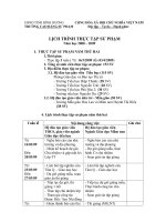 Lịch trình thực tập SP 2008-2009