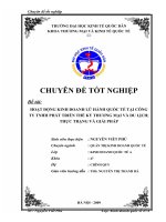 Hoạt động kinh doanh lữ hành quốc tế tại công ty TNHH Phát triển Thế kỷ Thương mại và Du lịch; thực trạng và giải pháp