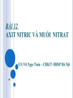 Bài 12 - HNO3 và muối nitrat