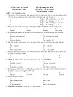 HÓA HỌC 11, KIỂM TRA HỌC KÌ II
