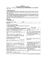 Sự đồng biến, nghịch biến của hàm số (tiết 1)