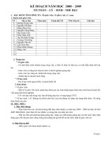 Ke hoach to nam hoc 2008 - 2009