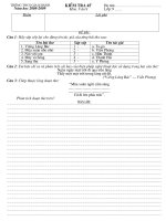 KT 1 tiết Văn 9 (Phần thơ)