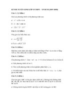 KÌ THI TUYỂN SINH LỚP 10 THPT TP HCM [2007-2008]