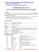 hướng dẫn sử dụng máy chấm công ronald jack rj880 