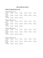 Đáp án VL Lớp 10 NC-THPT Bỉm Sơn