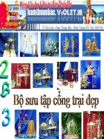 Bộ sư tập cổng trại đẹp