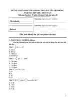 de toan thua thien hue 2008-2009