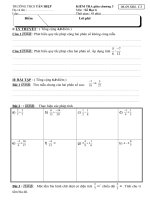 ĐềKT Tiết 98 PPCT Long An