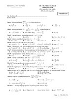 trắc nghiệm đại số 10 gồm 50 câu