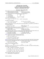 tuyển sinh 2008 - Đề Kiểm tra hóa cuối khóa