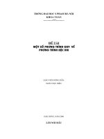 Một số PT quy về PT bậc hai