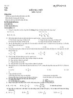 kiểm tra 1 tiết (có ma trận đề)