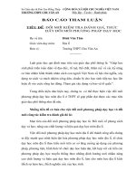 ĐỎI MỚI  KIỂM TRA ĐÁNH GIÁ