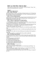 ĐIỀU LỆ TRƯỜNG TRUNG HỌC