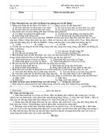 Đề kiểm tra học kỳ II - Lý 9