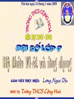 HE THUC VI Et VA UNG DUNG