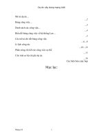 Dự án công nghệ thông tin Xây dựng hệ thống mạng LAN cho một doanh nghiệp cỡ vừa và lớn