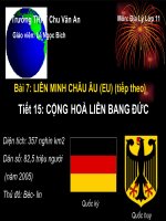 Bài 7. Tiết 15. CỘNG HÒA LIÊN BANG ĐỨC