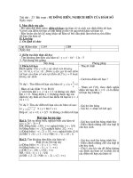 Sự đồng biến, nghịch biến của hàm số (tiết 2)