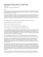 Hạnh phúc không phải là có nhiều tiền